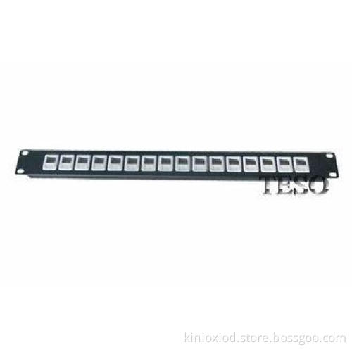 16 Ports Category 6 Ethernet Patch Panel , Home Network Pat